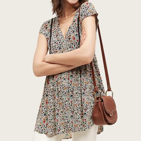 Anthropologie Vanessa Virginia Floral Lace Ladder Tunic - Picture 1 of 10